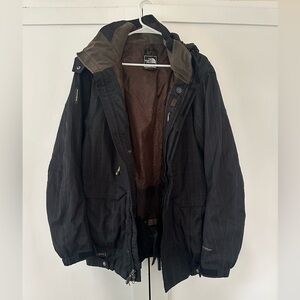 The North Face Men’s Black Ski Jacket with Brown Lining